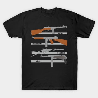 Submachine guns of the Second World War ( color version ) T-Shirt